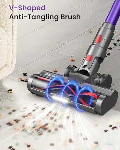 Image of Cordless Vacuum Cleaner 55Kpa /650W /70Mins,1.8L Self Standing Stick Vacuum,Upgraded Vacuum Cordless with Hurricane Mode,Touch Screen,Anti-Tangle Wireless Vacuum,Vacuum Cleaners for Home /Pet Hair /Carpet