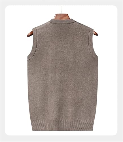 Mnjyihy Men's Thickened Sweater Vest Fall and Winter Warm V-Neck Pullover Sweater Tank Top2