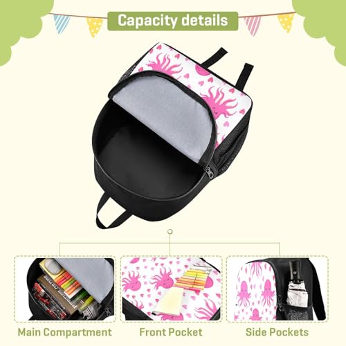 RunningBear Octopus Hearts Sea White Kids Backpack for Boys Girls Lightweight Travel Bag for Teens School4