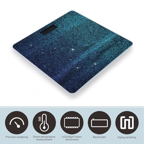 Báscula Digital de Baño con Diseño Brillante Azul Verdoso miniatura 3