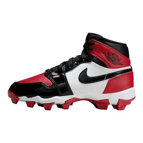 Jordan 1 Mid Little/Big Kids' Cleats (HF6883-601, Gym Red/White/Black)