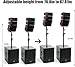 EXOTON LVP-15 15-inch Active Line Array System,4000w Professional Bluetooth PA Speaker，2 Subwoofer and 8 line Array Speakers,USB/SD Card,Remote Control,5-Band EQ(Wood Subwoofer)