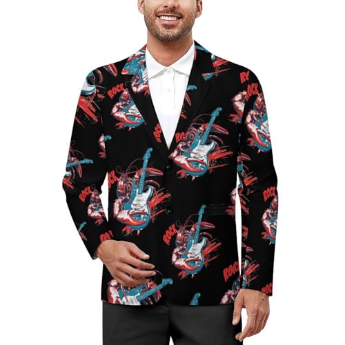 Rock Lobster Men's Fashion Slim Fit Casual Print Button Suit Jacket Notched Lapel Blazer
