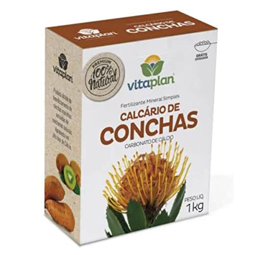 Kit 3 Calcário Agrícola de Conchas Adubo Fertilizante Mineral 1kg - Vitaplan