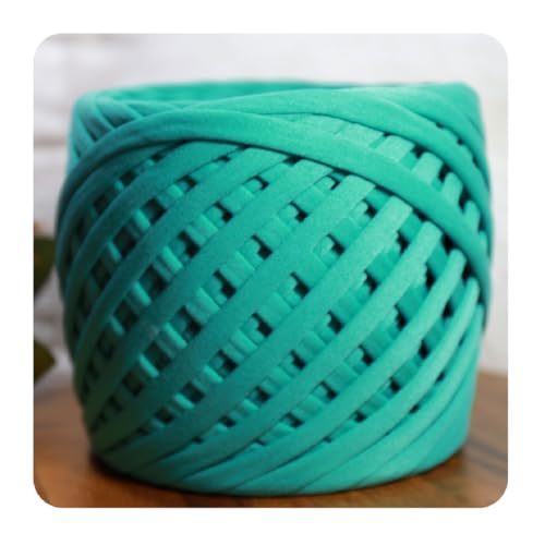 Fio de Malha Dalia Premium 500g – Espessura 33mm, Anti-Pilling, para Crochê, Tricô e Bolsas Artesanais (7006-Verde Jade)
