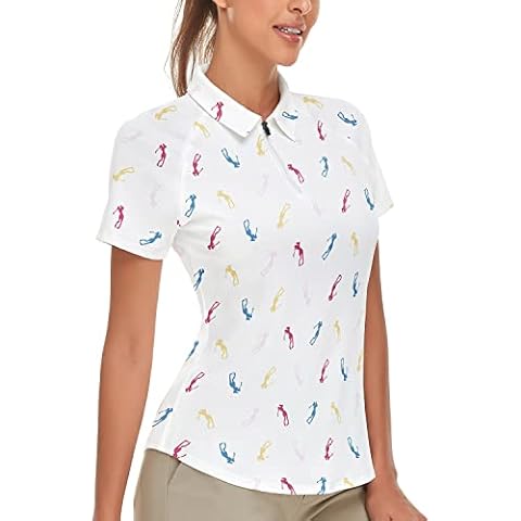 Polo Blanco Soneven para Mujer, Manga Corta, UPF 50+ Cover