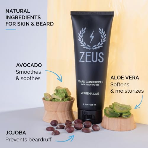 ZEUS Beard Conditioner Wash, Cleansing & Moisturizing Beard Wash with Green Tea & Natural Ingredients to Soften Beard – 8 oz. (Made in USA) Sandalwood - Image 3