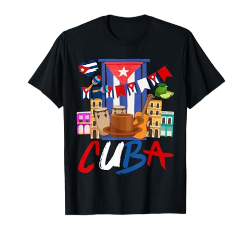 Ideas de trajes de bandera cubana para mujeres y herencia latina cubana Camiseta