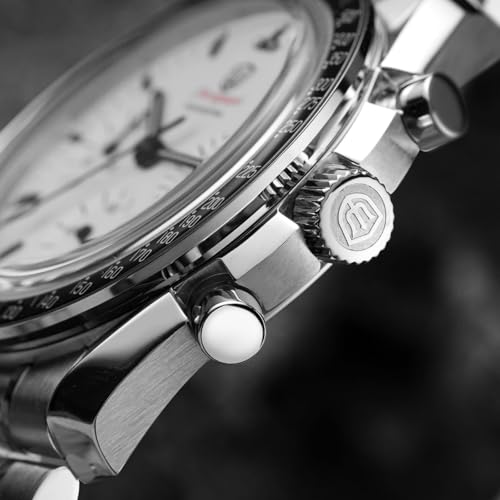 Image of watchdives WD1863 Men Chronograph Watch Japan VK63 Quartz Sports Watches 40mm Bubble Sapphire Crystal Wristwatch 100M Dive Watch