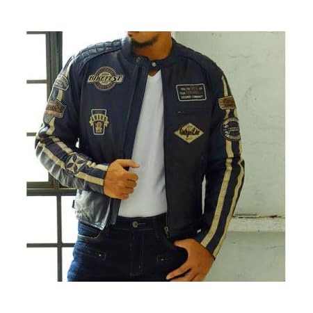 Amazon Degner 18 19秋冬モデル 18wj 1 ワックスシープレザージャケット ネイビー L ジャケット 車 バイク