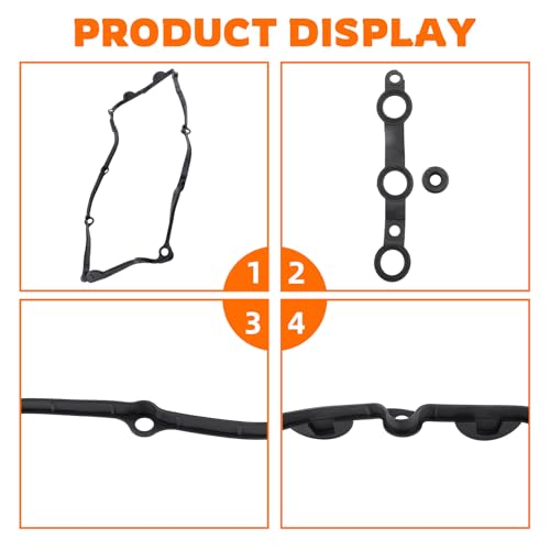 Image of GoaMotors 11129070990 Engine Valve Cover Gasket Kits with Grommet Seals for BMW 323CI 323I 323IS 325CI 325I 325XI 328CI 328I 328IS 330CI 330I 330XI 525I 528I 530I X5 Z3