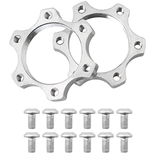 Jjhxsm 2Pcs Bike Freewheel Threaded Hubs Disk 44Mm Brake Rotor 6 Bolt Flange Adapter With 12 Screws #TOP2