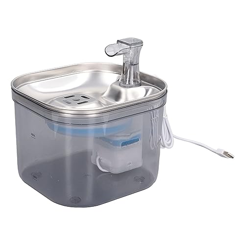 Fuente de agua automática para gatos acero inoxidable miniatura 4