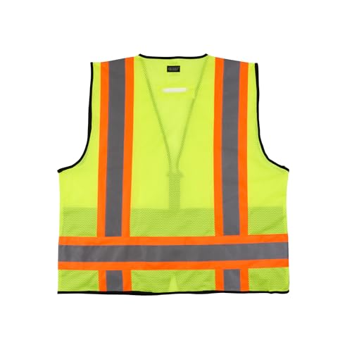 Image of Restaurantware Reflective Safety Vest 20 Count 29.213 x 30.315 Inches High Visibility Multi-Pocket Zipper Front Safety Vest