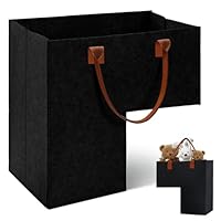 Treppen Organizer Korb aus Filz, Treppenkorb Stufenkorb, Faltbarer L-Form Treppenorganizer, Treppenkörbe Große, Treppenkorb mit Kunstleder-Griffen Treppenkorb für Wäsche, Spielzeug, Möbelwaren