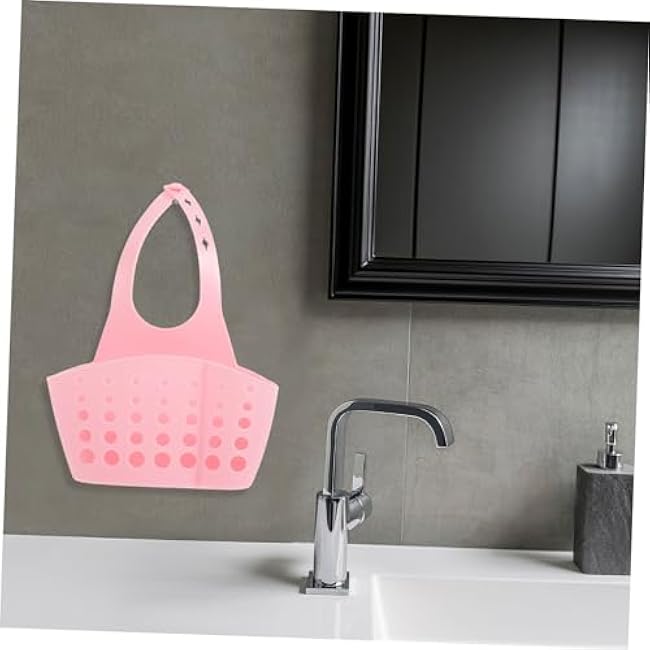 LIFKOME Hollow Storage Rack Suction Cup Rack Drain Sponge Storage Holder Kitchen Supplies Organizer Random Color