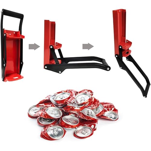 Dosenquetscher Can Crusher,Dosenbrecher 0,33 l/0,5 l cans, Dosenzerkleinerer Aluminium Coladosen, Dosenbier und Soda Plastikflaschen, Recycling Werkzeug, manuelle Wandmontage,mit Flaschenffner(grau)