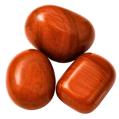 Image of Certified Red Jasper Crystal Healing Tumbled Stone, Natural Polished Crystals for DIY Crafts, Manifestation, Meditation, Pooja Feng Shui and Reiki Healing (30 Grams)