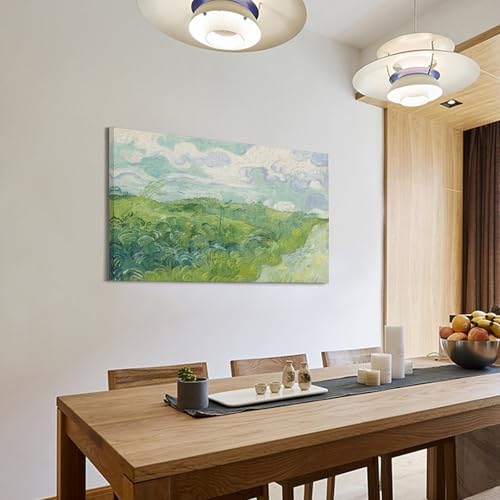 Toile de blé vert 40x60 cm, tableau de haute qualité