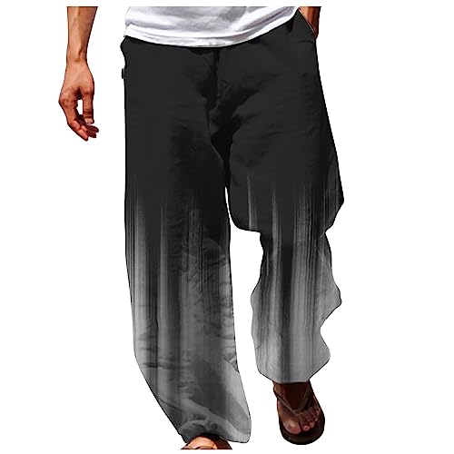 Mens Joggers Sweatpants Gradient 3D Novelty Graphic Print Pants Casual Loose Fit Athletic Trousers with Pockets