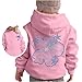 TAIAOJING Pink Puff Hoodie Girls Meet Me At The Ocean Cute Sweatshirt Graphic Long Sleeve Pullover Casual Tops With Pocket Blouses For Women Business Casual (Pink,9-10 Years)