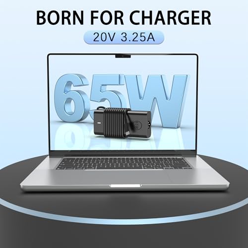 Image of 65W USB C Laptop Charger Compatible with Dell Chromebook 11 3100 /3100 2 in 1 3110 /3110 2-in-1 5190 /5190 2-in-1 Latitude 5420 5450 5520 5530 5540 5550 7420 Computer Type C Fast Power Adapter