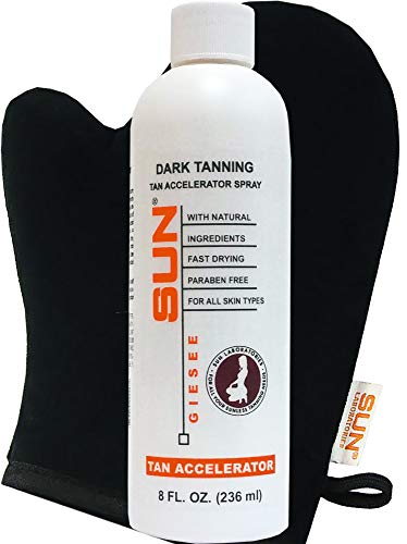 Dark Tanning Accelerator Spray 8 oz + Tanning Mitt