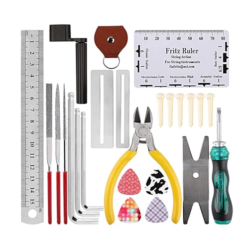 POFET Guitar Repair Kit Guitar Care Kit Musical Instrument Care Kit for Guitar Bass Ukulele Mandolin - Image 2