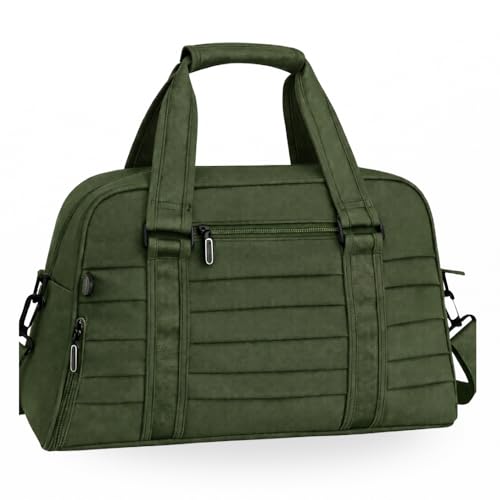 Bolsa Mala Esportiva Academia Viagem Fitness Feminina Masculina Grande Capacidade Impermeável com Alça Transversal Ombro Treino Casual (Verde Escuro)