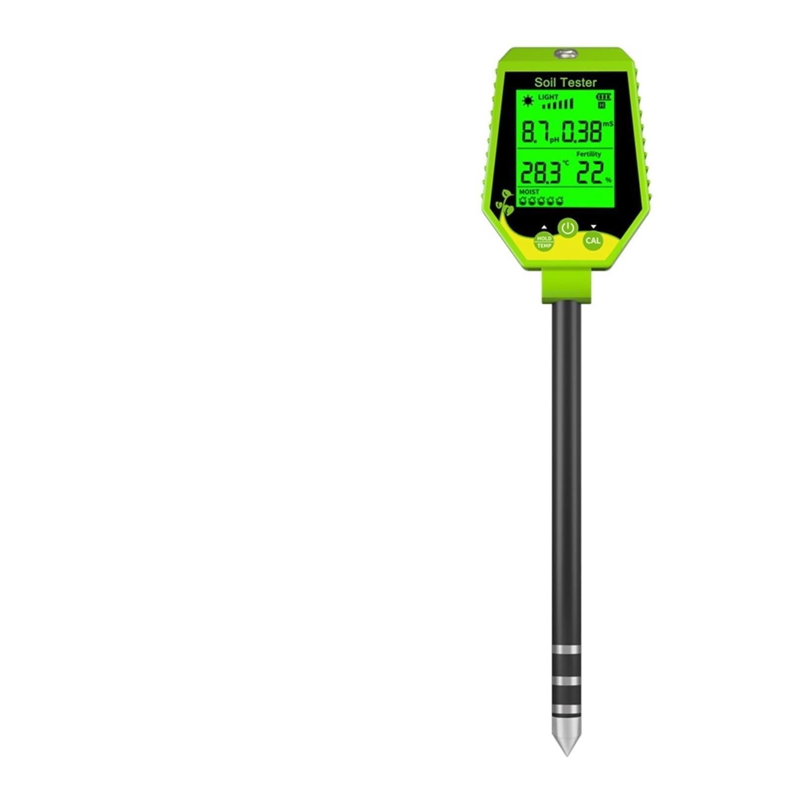 Miernik pH gleby Cyfrowy miernik wilgotności Żyzność światła Temperatura Wilgotność Tester Dokładny analizator do ogrodu, roślin, trawnika Ogrodnictwo, rolnictwo(YY-1088G-NY)