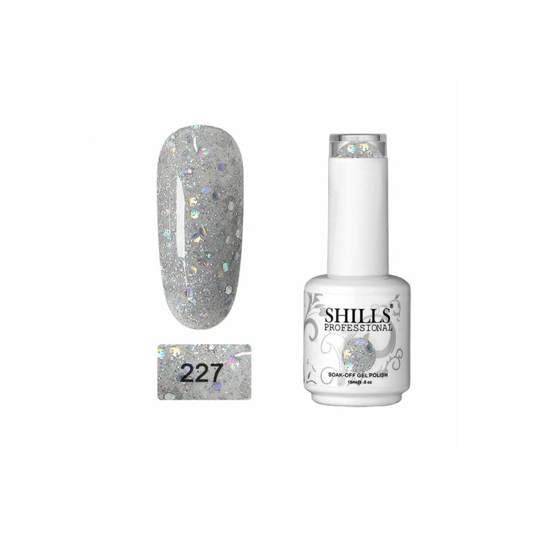 Image of Shills Professional Uv /Led Soak Off Gel Polish (Gel Nail Polish) Glossy Finish Nail Polish Color Shade 227, 15 Ml