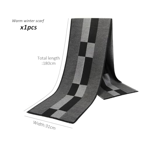 Bufanda Cálida De Otoño E Invierno Clásica De Moda a Cuadros, a Prueba De Viento, Suave Y Cálida – Estilo De Negocios Informal