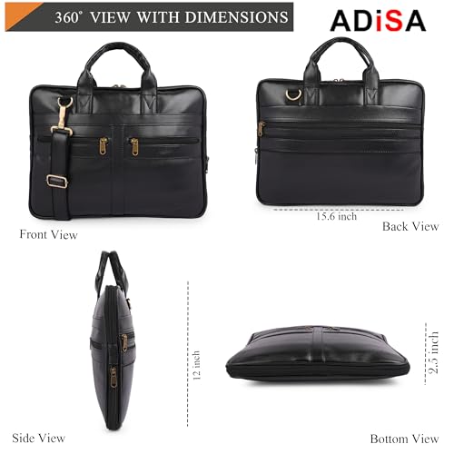 Image of ADISA Laptop Messenger Office Bag Briefcase for Work for Men