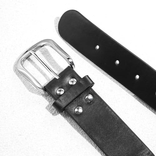 Western Belts for Women Vintage Rivet Leather Waist Belts Punk Cowgirl Belts3