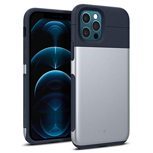 Caseology Legion, Funda iPhone 12 / iPhone 12 Pro, Antigolpes, Extrema Protección, Carcasa Diseñada para iPhone 12 Pro & iPhone 12 - Stone Navy