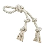 Barida Pet Tough Dog Rope Toy for Aggressive Chewers. Extra Large Dog Pull Rope, 100% Natural Cotton