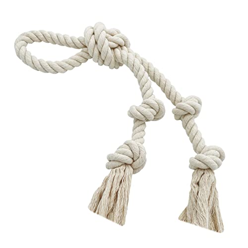 Barida Pet Tough Dog Rope Toy For Aggressive Chewers. Extra Large Dog Pull Rope, 100% Natural Cotton Rope, Tug Toy For Dogs #TOP3