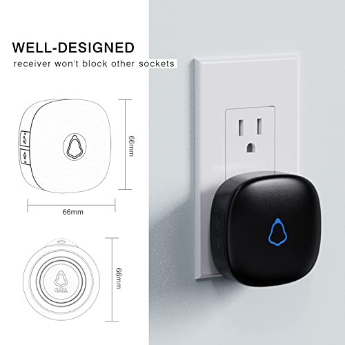 Caregiver Pager, Wireless Call Button for Seniors/Elderly at Home, 1 SOS Button + 1 Receiver Medical Life Alert System, Emergency Panic Call Bell, Help Alarm for Nurse Calling & Patient Assistance - Image 7