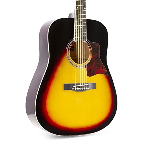 Max SoloJam Guitare Acoustique Adulte débutant – Sunburst, Cordes en Acier, accordeur Digital, Sac de Transport… - Les Beatles, Paul McCartney, John Lennon, RIngo Starr, George Harrison Max SoloJam Guitare Acoustique Adulte débutant - Sunburst, Cordes en Acier, accordeur Digital, Sac de Transport… – Image 8