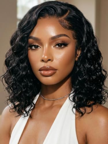 UNICE Bye Bye Slip Water Wave Bob Wig Human Hair,
