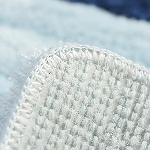 MeralHome Badezimmerteppich blau groß 60 x 90 cm, weich rutschfest waschbar Badematte, Badteppich für Badezimmer… – Bild 7