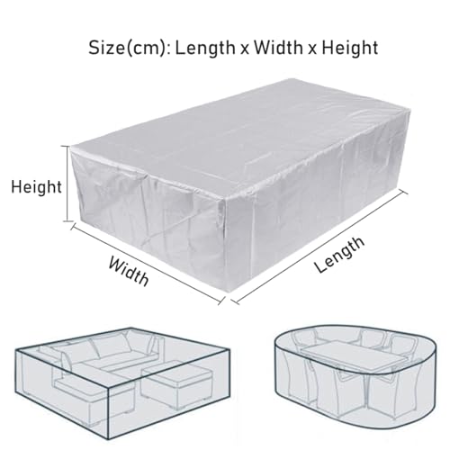 ECYC Ltd Waterproof Patio Furniture Cover, Rectangular Outdoor Furniture Covers UV Resistant Patio Furniture Cover Oxford Cloth Furniture Covers, Anti-Fading, 59.05