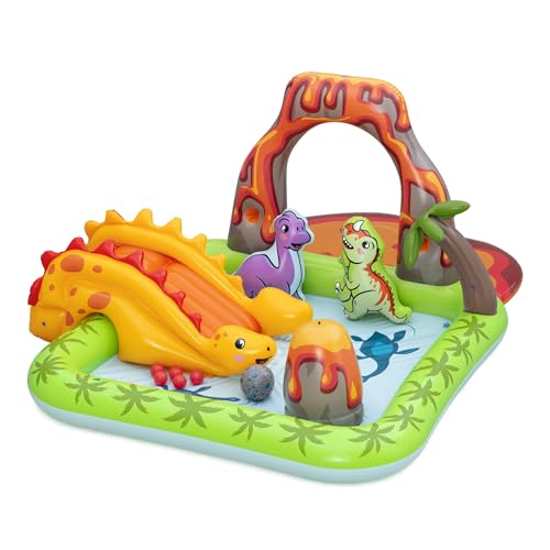 Bestway Aire de Jeux Aquatiques et pataugeoire Gonflable Volcano Springs pour Enfants 2,62 m x 1,88 m x 1,02 m