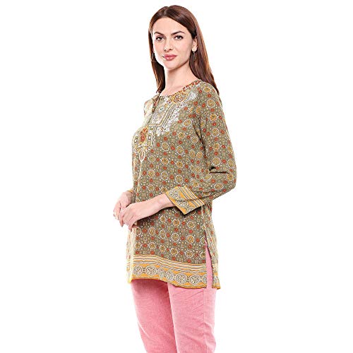 Image of BIBA Women's Synthetic Straight Kurta