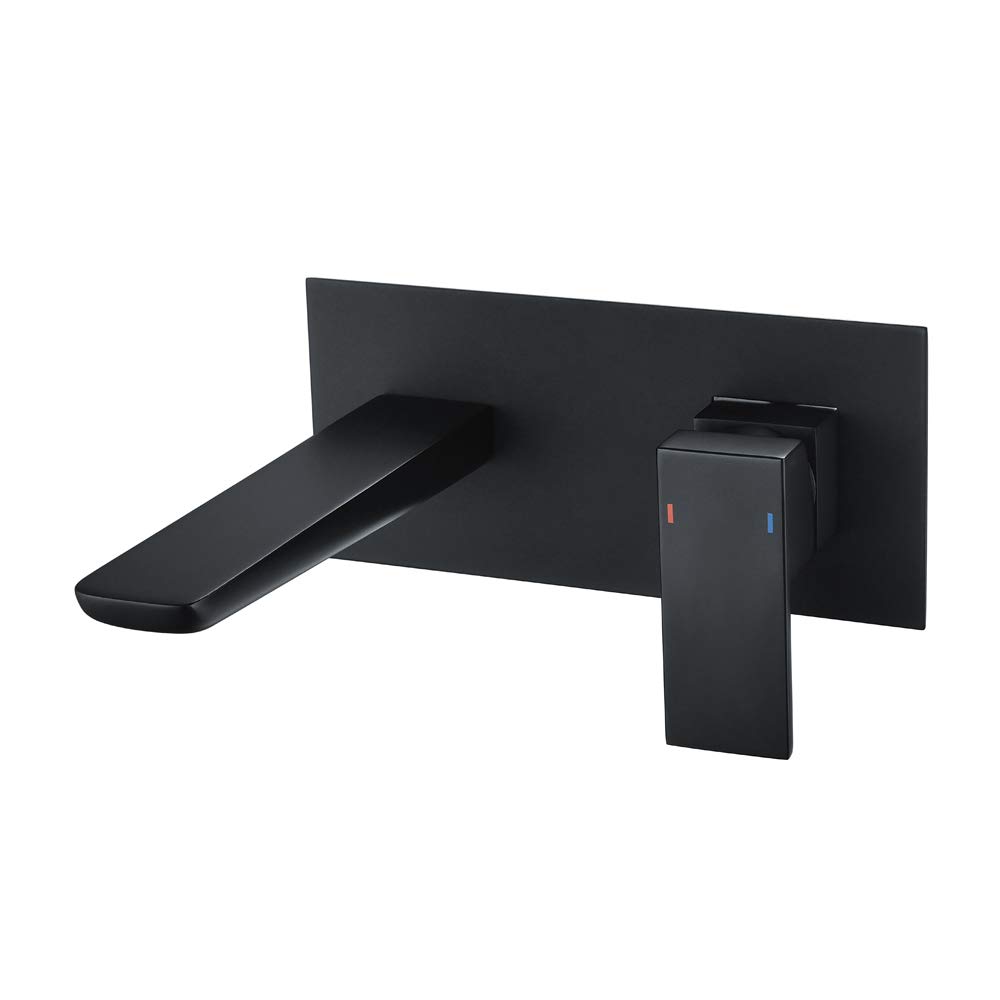 JT Pickfords | HYD318K Hydro Matt Black Wall Mounted Basin Mixer Tap