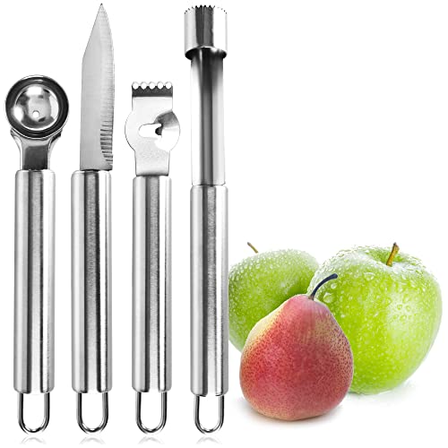 PRATICO: Il pelapatate è dotato di una testa di taglio. 5 piccoli fori possono essere utilizzati per fare rapidamente strisce di frutta filanti!