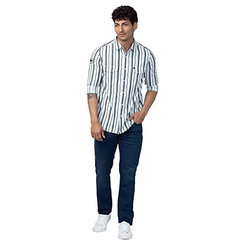 Image of Spykar Men's Mid Rise Cotton Slim Fit Narrow Length Jeans (Skinny)