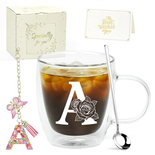 ZIOSINM Cadeau Femme Tasse à Double Paroi Personnalisé, Cadeau Anniversaire Femme Tasse a Cafe, Idee Cadeaux Meilleure Amie Collègue Soeur Cadeaux Mariage...