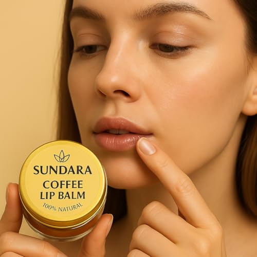 Image of SUNDARA Coffee Lip Balm 8g for Dry & Chapped Lips | Shea Butter, Vitamin E & Natural Oils | Deep Moisturizing Lip Care for Soft, Smooth & Nourished Lips | Coffee Flavor Lip Balm for Men & Women