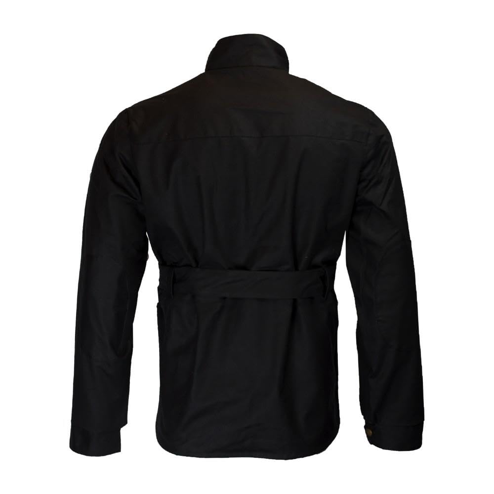 Walker & Hawkes - Veste cirée pour Homme Explorer - Ceinture/4 Poches - Style Motard